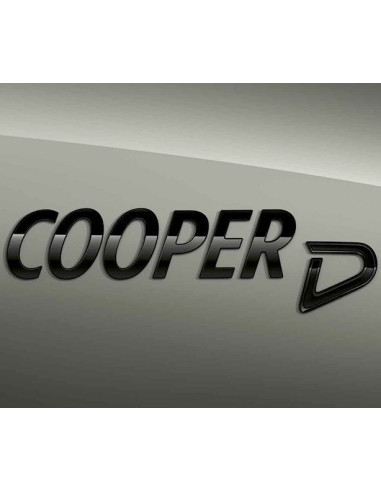 Logo motorisation black line cooper d pour MINI F56